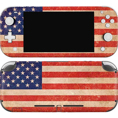 Distressed American Flag Nintendo Switch Lite Skin